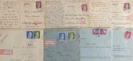 3. Reich Zwangsarbeiter-Post Eines Franzosen Nach Frankreich U.a. Hydrierwerk Zeche Scholven, 7 Auslandsbelege Zensur 19 - War 1939-45
