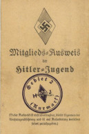 WK II DOKUMENTE - HITLER-JUGEND AUSWEIS Mit Lichtbild HJ-KURMARK Beitragsmarken 1934-37 I - Oorlog 1939-45