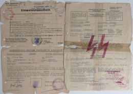 WK II Dokumente SS-Division Staufen, Original Einweisungs- Und Entlassungsschein Eines Soldaten 1947 II - Weltkrieg 1939-45