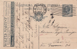 1805  - REGNO - Cartolina Postale Pubblicitaria Da Cent. 15 Ardesia Del 1920 Da Milano A Pavia - Pubblicitari