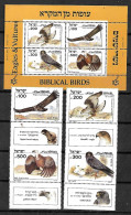 ISRAEL STAMPS, 1985 BIBLICAL BIRDS SET COMPLETE, Sc.#896-899a,, MNH - Neufs (avec Tabs)