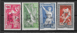 C187  Syrie 2ème Série Jeux Olympiques De 1924 Neufs++ - Ongebruikt