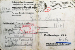 POW WW2 – WWII Italian Prisoner Of War In Germany - Censorship Censure Geprüft  – S7712 - Militärpost (MP)