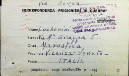 POW WW2 – WWII Italian Prisoner Of War In SOUTH AFRICA - Censorship Censure Geprüft  – S7746 - Poste Militaire (PM)