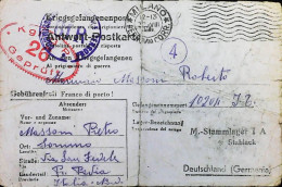 POW WW2 – WWII Italian Prisoner Of War In Germany - Censorship Censure Geprüft  – S7708 - Militärpost (MP)