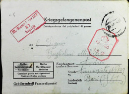 POW WW2 – WWII Italian Prisoner Of War In Germany CENSURA ALLEATA- Censorship Censure Geprüft  – S7723 - Military Mail (PM)