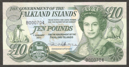 Falkland Islands 10 Dollar Queen Elizabeth II P-18 2011 UNC - Falkland Islands