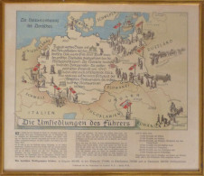 WK II Propaganda Die Umsiedlung Des Führers Bilderrahmen (37,5 X 42,5 Cm) - War 1939-45