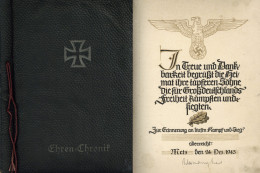 WK II Dokumente Ehrenchronik Ohne Eintragungrn Vom 24. Dez. 1943 II - War 1939-45