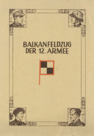 WK II Dokumente Faltkarte Balkanfeldzug Der 12. Armee 1941, 4 S. II - War 1939-45