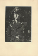 WK II SS-Sondereinheit Der Nachrichteneinheit Mit Dem Buchstaben N, Foto (14x19cm) Auf Pappe Geklebt I-II - War 1939-45