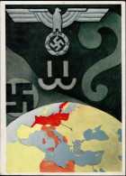 Antipropaganda WK II Künstlerkarte I-II - Guerra 1939-45