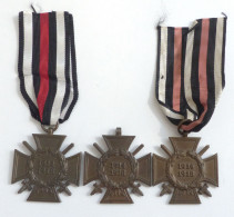 WK II Orden 3 X Ehrenkreuz Für Frontkämpfer 1914-1918 Verschiedene Hersteller - Guerre 1939-45