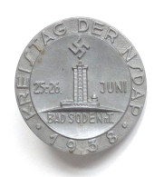WK II Orden NS-Abzeichen Bad Soden Kreistag Der NSDAP 25./26. Juni 1938 I-II - Guerra 1939-45