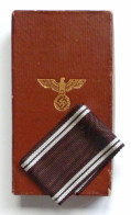 WK II Orden Verleihungsschachtel NSDAP Dienstauszeichnung In Bronze Ohne Orden Nur Mit Band - Guerre 1939-45