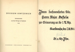 Buch WK II Division Sintzenich Erlebnisberichte Aus Dem Feldzug In Frankreich 1940, Hauserpresse Schaefer Frankfurt, Mit - Weltkrieg 1939-45