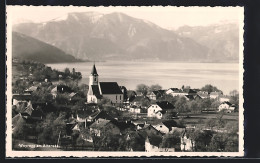 AK Weyregg Am Attersee, Ortsansicht Mit See Und Bergen  - Other & Unclassified