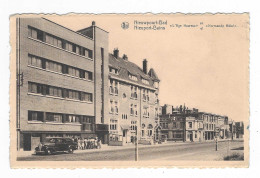 CPSM NIEUPORT BAINS, NIEUWPOORT BAD, AUTO VOITURE ANCIENNE, " L'AGE HEUREUX " ET " NORMANDY HOTEL ", BELGIQUE - Nieuwpoort