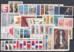 Yugoslavia Republic 1980 Complete Year Mint Never Hinged - Unused Stamps