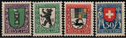 SUISSE ,SCHWEIZ, 1925,  MI 214 - 217 *,   YV 218 - 221 *,  PRO JUVENTUTE, UNGEBRAUCHT, NEUFS ,TRACES DE CHARNIERES - Unused Stamps