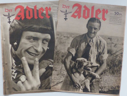 Buch WK II Lot Mit 25 Zeitungen Der Adler Hrsg. Unter Mitwirkung Des Reichs-Luftfahrtministerium In Unterschiedlicher Er - Guerre 1939-45