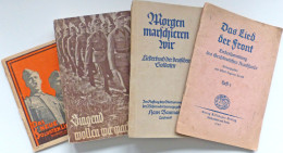 Buch WK II Lot Mit 4 Liederbüchern Singend Wollen Wir Marschieren, Das Lied Der Front, Morgen Marschieren Wir Und Das Ne - Guerra 1939-45