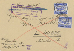 FELDPOST WK II - Luftfeldpostbrief Heimat-Front Meiningen 30.11.43 Mit Rahmen-o Einheit Des Empfängers Nimmt Z.Zt.nicht  - Guerra 1939-45