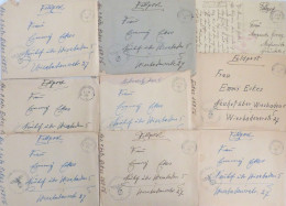 Feldpost WK II 10 Belege Sämtlich Maschinenhalbstempel Deutsche Reichspost" (1x DFUTSCHE), Briefe Mit Inhalt, I-II/II (s - Oorlog 1939-45