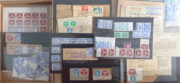 Feldpost WK II Sammlung Briefmarken, Luftfeldpost, Mehrfach Briefstücke Mit Päckchenmarken, Ein Paar Belege, Unterschied - Guerre 1939-45