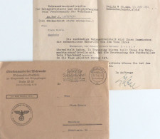 Feldpost WK II Wehrmachtauskunftstelle Für Kriegsverluste U. Kriegsgefangene Mit Inhalt (Sterbemitteilung) 1941 I - Guerre 1939-45