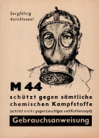 WK II Bedienungsanleitung Volksgasmaske M 44 Faltblatt Des Luftschutz I- - Oorlog 1939-45