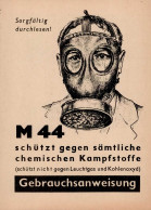 WK II Bedienungsanleitung Volksgasmaske M 44 Faltblatt Des Luftschutz I- - Weltkrieg 1939-45