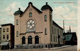 Synagoge Mc Keesport II (Ecken Abgestoßen, RS Klebereste) Synagogue - Guerre 1939-45