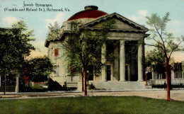 Synagoge Richmond Va. I-II (Ecke Leicht Abgestossen) Synagogue - Weltkrieg 1939-45