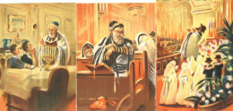 Judaika Lot Mit 9 Künstlerkarten Sign. Seeberger Jüdische Feiertage I-II Judaisme - Jewish