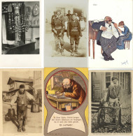 Judaika Lot Mit Postkarten, Antisemitische Flugblätter, Belege Und Vignetten Judaisme - Jewish