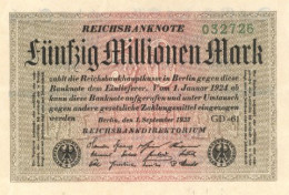 Judaika Reichsbanknote 50 Mio. I-II Judaisme - Judaísmo