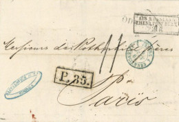 Judaika Rothschild Vorphila 1861 Vollständig Erhaltener Brief Mit Textinhalt An Das Bankhaus Rothschild Aus Odessa Nach  - Jodendom