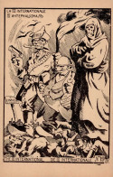 Judaika - RUSSISCH/FRANZÖSISCHE Propagandakarte Nr. 19 Die III. INTERNATIONALE I R! Judaisme - Jewish