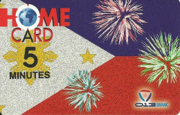 Israel: Prepaid Barak - Home Card, Flag Philippines 12/08 - Israel