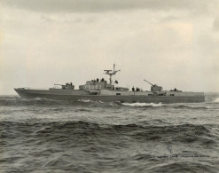 Marine Foto (24x30 Cm) Bundesmarine Schnellboot Tiger, RS Mit Unterschriften Der Besatzung Und Kommandant I-II - Marines