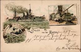 Schiff Kreuzer WK I Gruß Von Der Marine I-II Bateaux Bateaux - War 1914-18