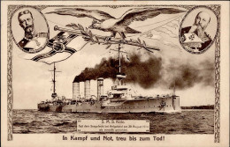 Schiff Kreuzer WK I S.M.S. Köln I-II Bateaux Bateaux - War 1914-18