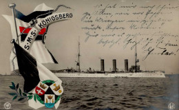 Schiff Kreuzer WK I S.M.S. Königsberg 1909 I-II Bateaux Bateaux - War 1914-18