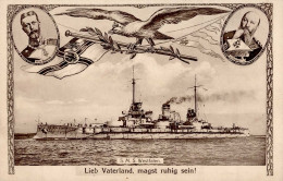 Schiff Kreuzer WK I S.M.S. Westfalen I-II Bateaux Bateaux - Weltkrieg 1914-18