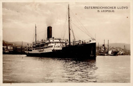 Schiff Dampfschiff Österreichischer Lloyd D. Leopolis. I-II Bateaux Bateaux - Guerre 1914-18