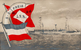 Schiff Dampfschiff S.S. Freia I-II Bateaux Bateaux - Guerre 1914-18