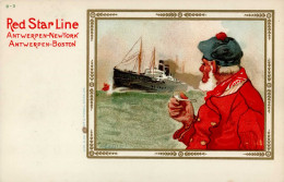 Schiff Ozeanliner Antwerpen Red Star Linie II (RS Rand Großflächige Abschürfung) Bateaux Bateaux Bateaux - Guerra 1914-18