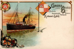 Schiff Ozeanliner Hamburg Deutsche Dampfschiff Rhederei Kingsin-Linie I-II Bateaux Bateaux Bateaux - Guerre 1914-18