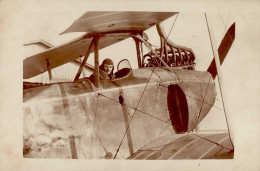 Flugzeug Pilot Im Doppeldecker Foto-AK I-II Aviation - Guerre 1914-18
